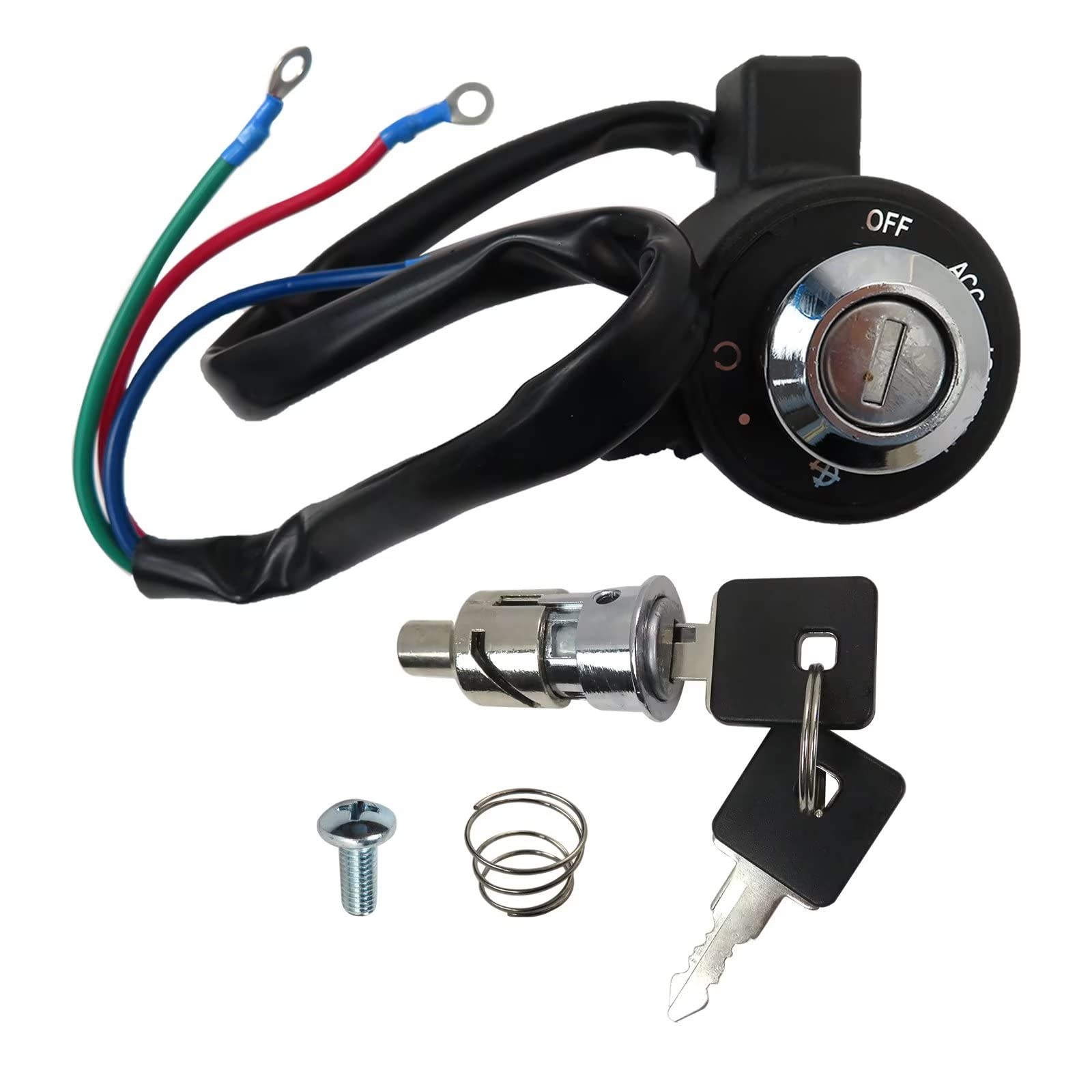 Gxcdizx Ignition Key Switch & Tail Box Lock Set for Harley